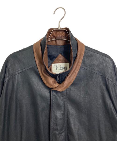 remy（レミ）remy (レミ) レザージャケット　レトロジャケット　USA製 ブラック サイズ:44の古着・服飾アイテム