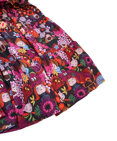 OLLEBOREBLA（アルベロベロ）OLLEBOREBLA (アルベロベロ) 総柄スカート　ナイロンスカート　撥水スカート　2ポケット マルチカラー サイズ:FREEの古着・服飾アイテム