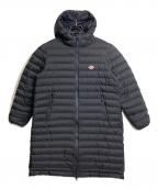 DANTONダントン）の古着「ダウンコート MIDDLE DOWN ロングコート　ダブルジップ」｜ブラック