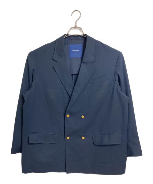 Gymphlex（ジムフレックス）Gymphlex (ジムフレックス) ダブルブレストブレザー　アウター　ライトアウター ネイビー サイズ:Lの古着・服飾アイテム