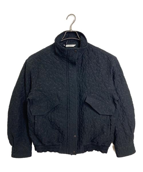 par jacquard（パア ジャカール）par jacquard (パア ジャカール) Jeanne jacquard blouson  ジャンヌ ジャカード ジャケット アウター　ライトアウター　ダブルジップ ブラック サイズ:Sの古着・服飾アイテム