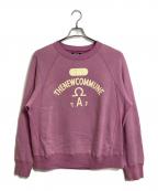 FAFエフエーエフ）の古着「College Crewneck Sweat Shirts  カレッジクルーネックスウェットシャツ　スウェット　日本製」｜ピンク