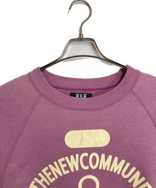 FAF（エフエーエフ）FAF (エフエーエフ) College Crewneck Sweat Shirts  カレッジクルーネックスウェットシャツ　スウェット　日本製 ピンク サイズ:2の古着・服飾アイテム