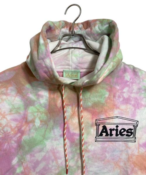ARIES（アリーズ）ARIES (アリーズ) タイダイパーカー　フーディ　イタリア製 ピンク×グリーン サイズ:Lの古着・服飾アイテム