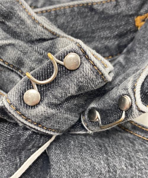 JOHN LAWRENCE SULLIVAN（ジョン ローレンス サリバン）JOHN LAWRENCE SULLIVAN (ジョン ローレンス サリバン) WOMENS WASHED DENIM WIDE PANTS ウォッシュドデニム ワイドパンツ　デニムパンツ　日本製 グレー サイズ:XSの古着・服飾アイテム