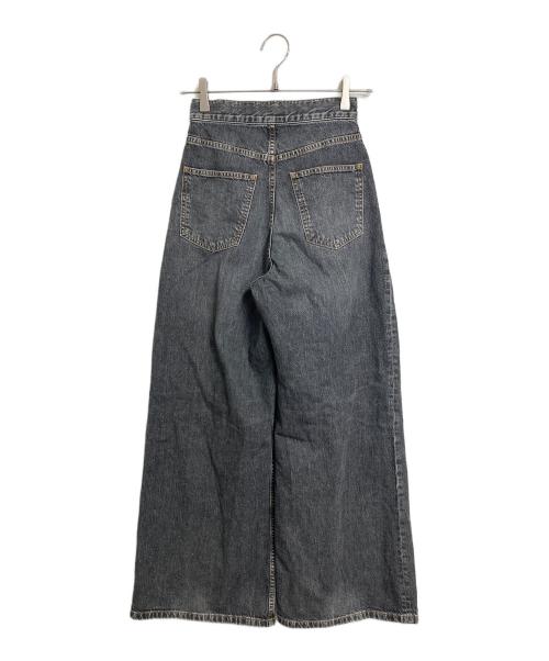 JOHN LAWRENCE SULLIVAN（ジョン ローレンス サリバン）JOHN LAWRENCE SULLIVAN (ジョン ローレンス サリバン) WOMENS WASHED DENIM WIDE PANTS ウォッシュドデニム ワイドパンツ　デニムパンツ　日本製 グレー サイズ:XSの古着・服飾アイテム