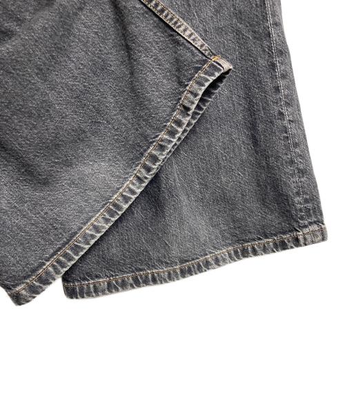 JOHN LAWRENCE SULLIVAN（ジョン ローレンス サリバン）JOHN LAWRENCE SULLIVAN (ジョン ローレンス サリバン) WOMENS WASHED DENIM WIDE PANTS ウォッシュドデニム ワイドパンツ　デニムパンツ　日本製 グレー サイズ:XSの古着・服飾アイテム