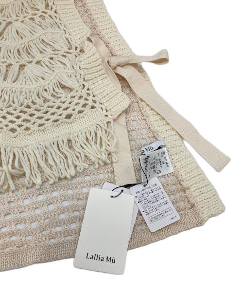 Lallia Mu（ラリア ムー）Lallia Mu (ラリア ムー) クロシェニットベスト アイボリー サイズ:38 未使用品の古着・服飾アイテム