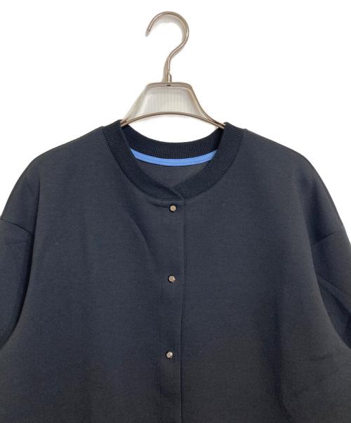 BLUE FRONCE（ブルーフォンセ）BLUE FRONCE (ブルーフォンセ) ロングコート　ノーカラーコート ブラック サイズ:38の古着・服飾アイテム