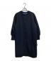 BLUE FRONCE（ブルーフォンセ）の古着「ロングコート　ノーカラーコート」｜ブラック