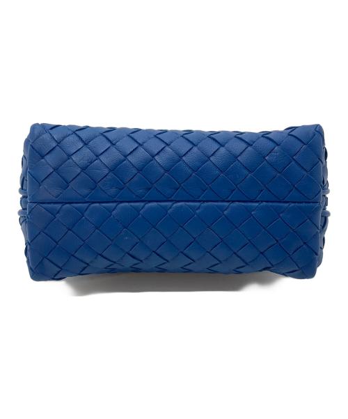 BOTTEGA VENETA（ボッテガベネタ）BOTTEGA VENETA (ボッテガベネタ) イントレチャートコスメポーチ　ポーチ　イタリア製 ブルー サイズ:実寸参照の古着・服飾アイテム
