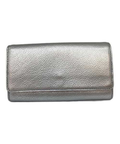 Permanent Age（パーマネントエイジ）Permanent Age (パーマネントエイジ) 長財布　レザーウォレット　収納多 シルバー サイズ:実寸参照の古着・服飾アイテム