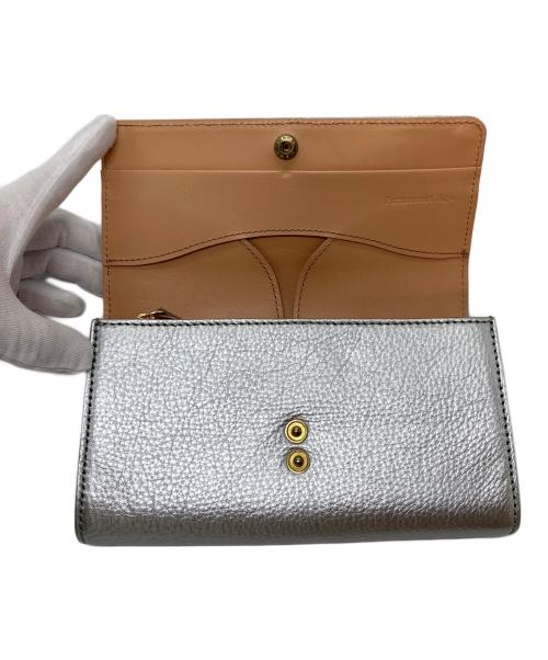 Permanent Age（パーマネントエイジ）Permanent Age (パーマネントエイジ) 長財布　レザーウォレット　収納多 シルバー サイズ:実寸参照の古着・服飾アイテム