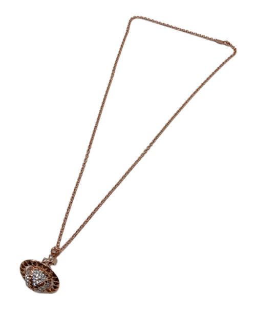 Vivienne Westwood（ヴィヴィアンウエストウッド）Vivienne Westwood (ヴィヴィアンウエストウッド) MAYFAIR LARGE ORB ネックレス　メイフェア ラージオーブ　ピンクゴールド ピンクゴールド サイズ:実寸参照の古着・服飾アイテム