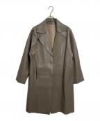 DAMA collectionダーマコレクション）の古着「ラムレザーコート　ロングコート」｜ベージュ