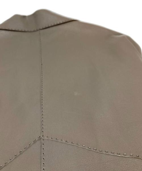 DAMA collection（ダーマコレクション）DAMA collection (ダーマコレクション) ラムレザーコート　ロングコート ベージュ サイズ:2の古着・服飾アイテム