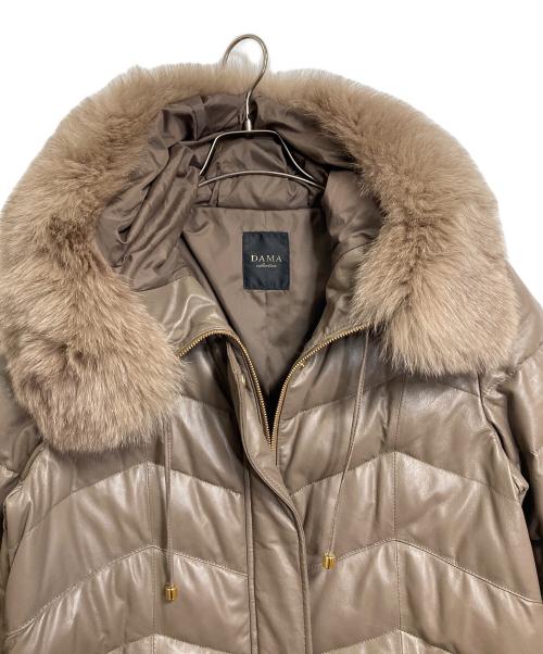 DAMA collection（ダーマコレクション）DAMA collection (ダーマコレクション) ラムレザーダウンコート　ダウンコート　アウター ベージュ サイズ:13ARの古着・服飾アイテム