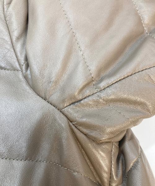 DAMA collection（ダーマコレクション）DAMA collection (ダーマコレクション) ラムレザーダウンコート　ダウンコート　アウター ベージュ サイズ:13ARの古着・服飾アイテム