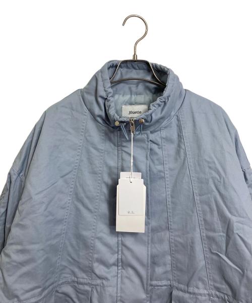 jouetie（ジュエティ）jouetie (ジュエティ) ギャザーリボンモッズコート　オーバーサイズ スカイブルー サイズ:Mの古着・服飾アイテム