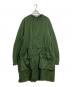 ミリタリーコート（ミリタリーコート）の古着「【古着】スウェーデン軍ミリタリーコート　ノーカラーコート　リペア有」｜オリーブ