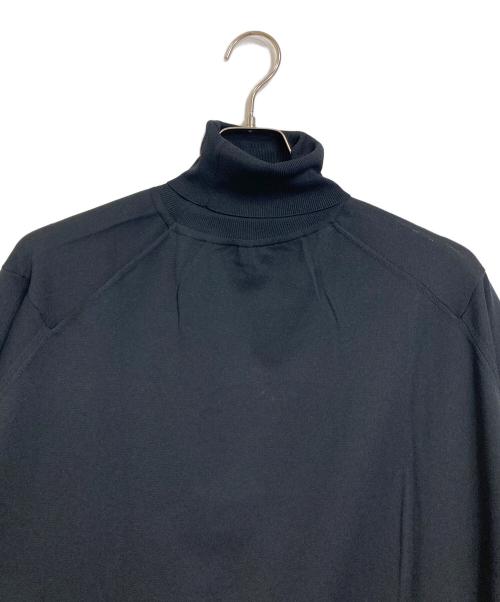 teatora（テアトラ）TEATORA (テアトラ) CARTRIDGE KNIT TURTLE 7G タートルネックニット ブラック サイズ:XLの古着・服飾アイテム