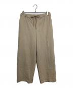 自由区ジユウク）の古着「ライトフィールジャージーワイドストレート パンツ」｜ベージュ