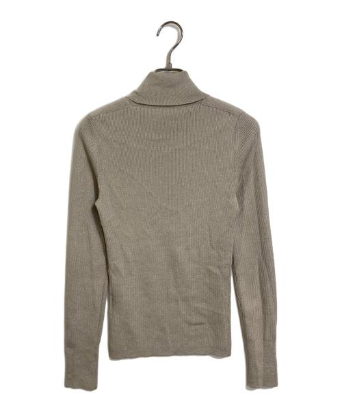 BURBERRY LONDON（バーバリーロンドン）BURBERRY LONDON (バーバリーロンドン) プレートロゴタートルネックニット　カシミア混ニット ベージュ サイズ:1の古着・服飾アイテム