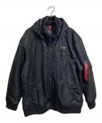 ALPHAアルファ）の古着「TA1672 THERMOLITE フーデッドリブ ジャケット」｜ブラック