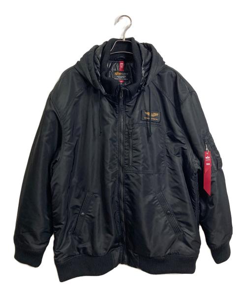 ALPHA（アルファ）ALPHA (アルファ) TA1672 THERMOLITE フーデッドリブ ジャケット ブラック サイズ:5Lの古着・服飾アイテム