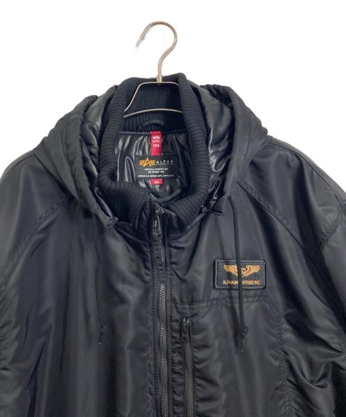 ALPHA（アルファ）ALPHA (アルファ) TA1672 THERMOLITE フーデッドリブ ジャケット ブラック サイズ:5Lの古着・服飾アイテム