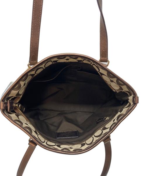 COACH（コーチ）COACH (コーチ) シグネチャートートバッグ ベージュ サイズ:実寸参照の古着・服飾アイテム