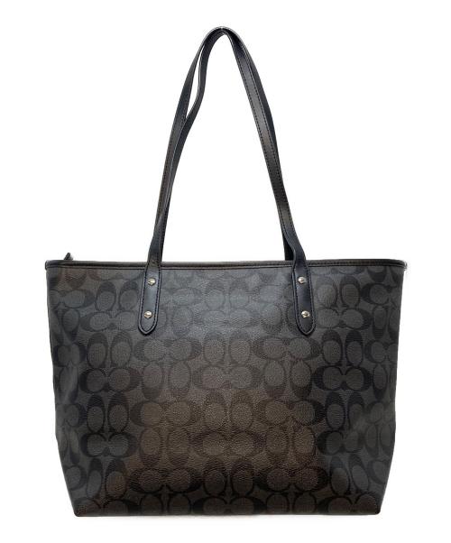 COACH（コーチ）COACH (コーチ) シグネチャー トートバッグ　 ブラック サイズ:実寸参照の古着・服飾アイテム