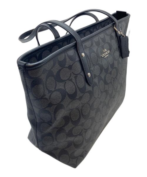 COACH（コーチ）COACH (コーチ) シグネチャー トートバッグ　 ブラック サイズ:実寸参照の古着・服飾アイテム