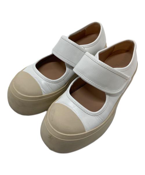 MARNI（マルニ）MARNI (マルニ) ナッパレザーメリージェーンシューズ　メリージェーン　厚底 ホワイト サイズ:35の古着・服飾アイテム