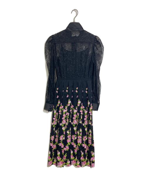 GUCCI（グッチ）GUCCI (グッチ) フラワーレースワンピース　長袖ワンピース　花柄　イタリア製 ブラック サイズ:36の古着・服飾アイテム