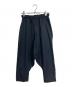 MITTAN（ミッタン）の古着「エアリーウールパンツ　デザインパンツ　サルエルパンツ　日本製」｜ブラック