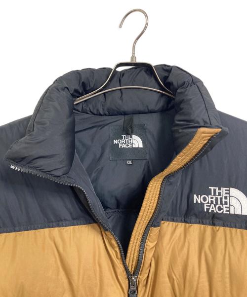 THE NORTH FACE（ザ ノース フェイス）THE NORTH FACE (ザ ノース フェイス) ヌプシダウンジャケット　バイカラージャケット　アウター ブラック×ブラウン サイズ:XXLの古着・服飾アイテム