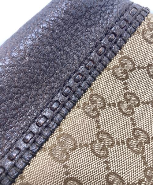 GUCCI（グッチ）GUCCI (グッチ) バンブーGGキャンバストートバッグ　トートバッグ　イタリア製 ベージュの古着・服飾アイテム