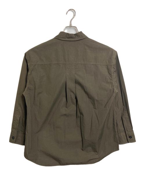 MHL（エムエイチエル）MHL (エムエイチエル) COMPACT COTTON POPLIN コンパクトコットンポプリンシャツ　長袖シャツ　日本製 オリーブ サイズ:Sの古着・服飾アイテム
