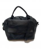 ear PAPILLONNERイアパピヨネ）の古着「レザーフラップ2WAYバッグ Sサイズ」｜ブラック