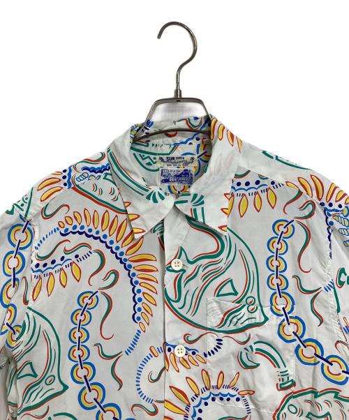 Sun Surf（サンサーフ）Sun Surf (サンサーフ) BEAMS BOY (ビームスボーイ) 別注 ハワイアン シャツ　レーヨンシャツ ホワイト サイズ:Mの古着・服飾アイテム