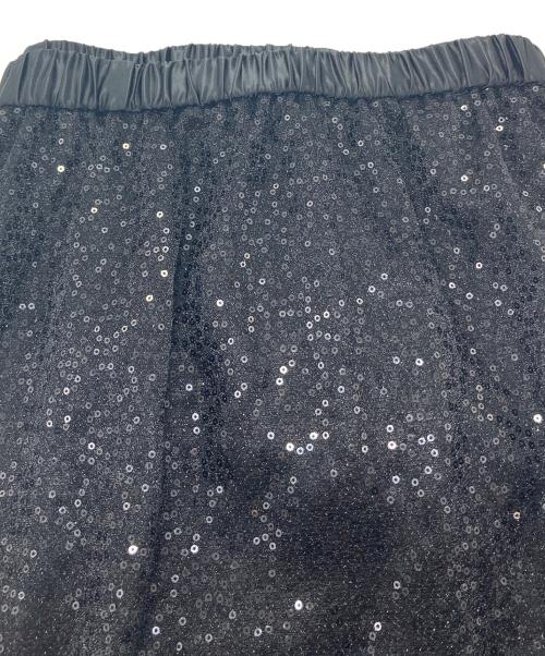 AULA AILA（アウラアイラ）AULA AILA (アウラアイラ) SPANGLE STRAIGHT SKIRT スパンコールストレートスカート　シアースカート　オーガンジースカート　ロングスカート　レイヤードスカート ブラックの古着・服飾アイテム