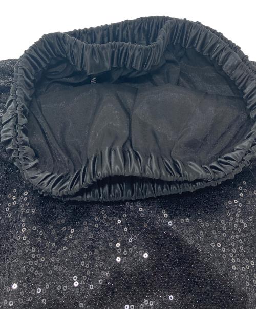 AULA AILA（アウラアイラ）AULA AILA (アウラアイラ) SPANGLE STRAIGHT SKIRT スパンコールストレートスカート　シアースカート　オーガンジースカート　ロングスカート　レイヤードスカート ブラックの古着・服飾アイテム