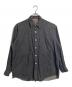 COMME des GARCONS HOMME（コムデギャルソン オム）の古着「シルク切替ブラックデニムシャツ　長袖シャツ　デザインシャツ　 田中オム期 グレータグ　日本製」｜グレー