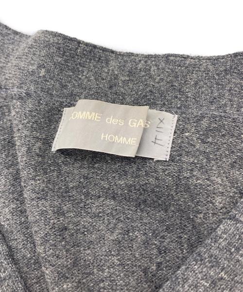 COMME des GARCONS HOMME（コムデギャルソン オム）COMME des GARCONS HOMME (コムデギャルソン オム) 【古着】80’Sウールカーディガン　80年代 田中オム期 グレータグ グレー サイズ:実寸参照の古着・服飾アイテム