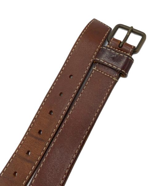 COMME des GARCONS（コムデギャルソン）COMME des GARCONS (コムデギャルソン) ベルト　レザーベルト　田中オム期 ブラウン サイズ:実寸参照の古着・服飾アイテム