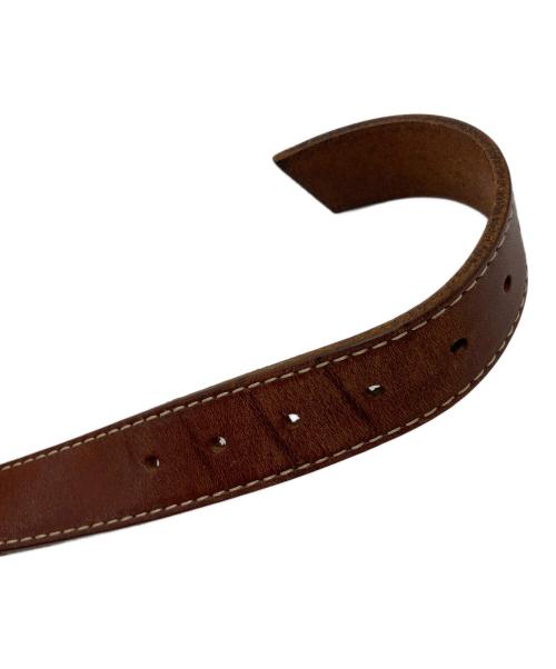 COMME des GARCONS（コムデギャルソン）COMME des GARCONS (コムデギャルソン) ベルト　レザーベルト　田中オム期 ブラウン サイズ:実寸参照の古着・服飾アイテム