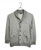 BURBERRY BLACK LABELバーバリーブラックレーベル）の古着「ホース刺繍カーディガン」｜グレー