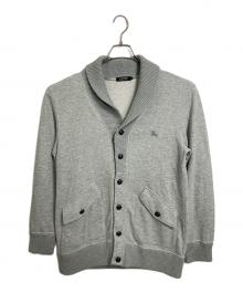 BURBERRY BLACK LABEL（バーバリーブラックレーベル）の古着「ホース刺繍カーディガン」｜グレー