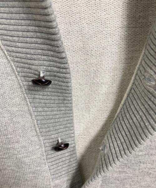 BURBERRY BLACK LABEL（バーバリーブラックレーベル）BURBERRY BLACK LABEL (バーバリーブラックレーベル) ホース刺繍カーディガン グレー サイズ:3の古着・服飾アイテム